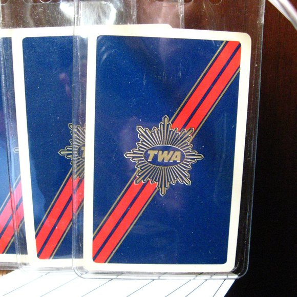 TWA Airlines Playing Card Luggage Tags (3) - Picture 2 of 4